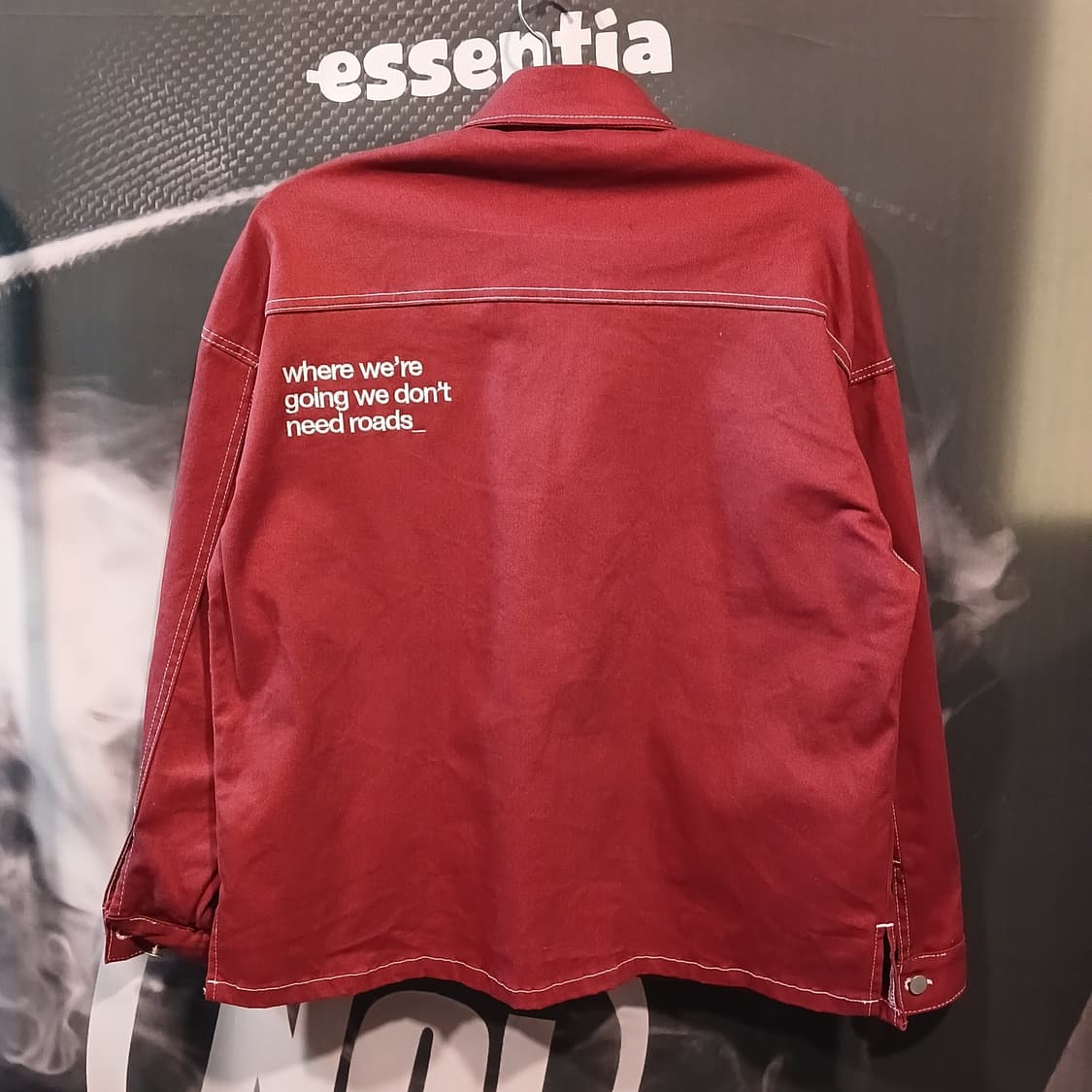 스티치 자켓 버건디 상품이미지2