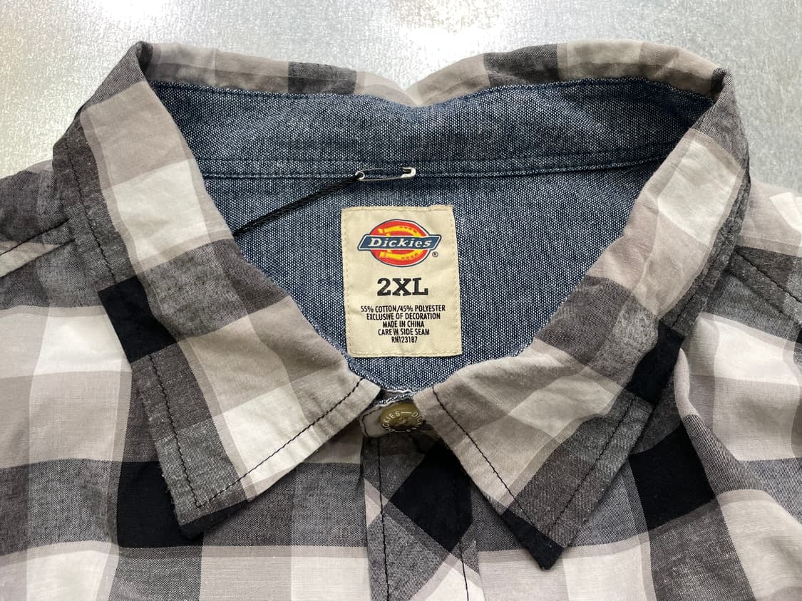 (2XL) Dickies 디키즈 체크 반팔 셔츠 상품이미지10