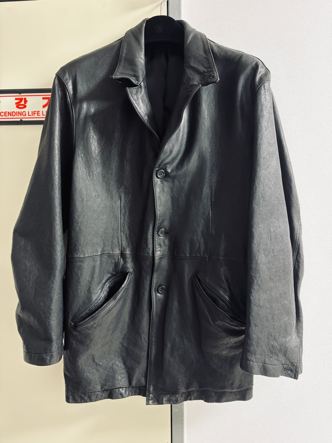 [초판본] 유스 워시드 레더 자켓 S 상품이미지1