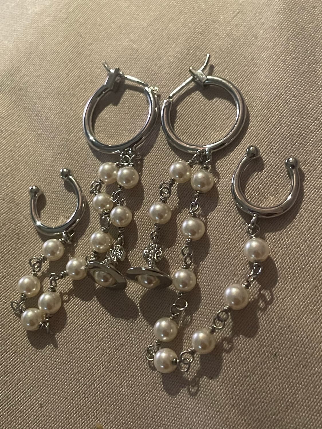 비비안웨스트우드 빈티지 레이어드 피어스 이어링 상품이미지5