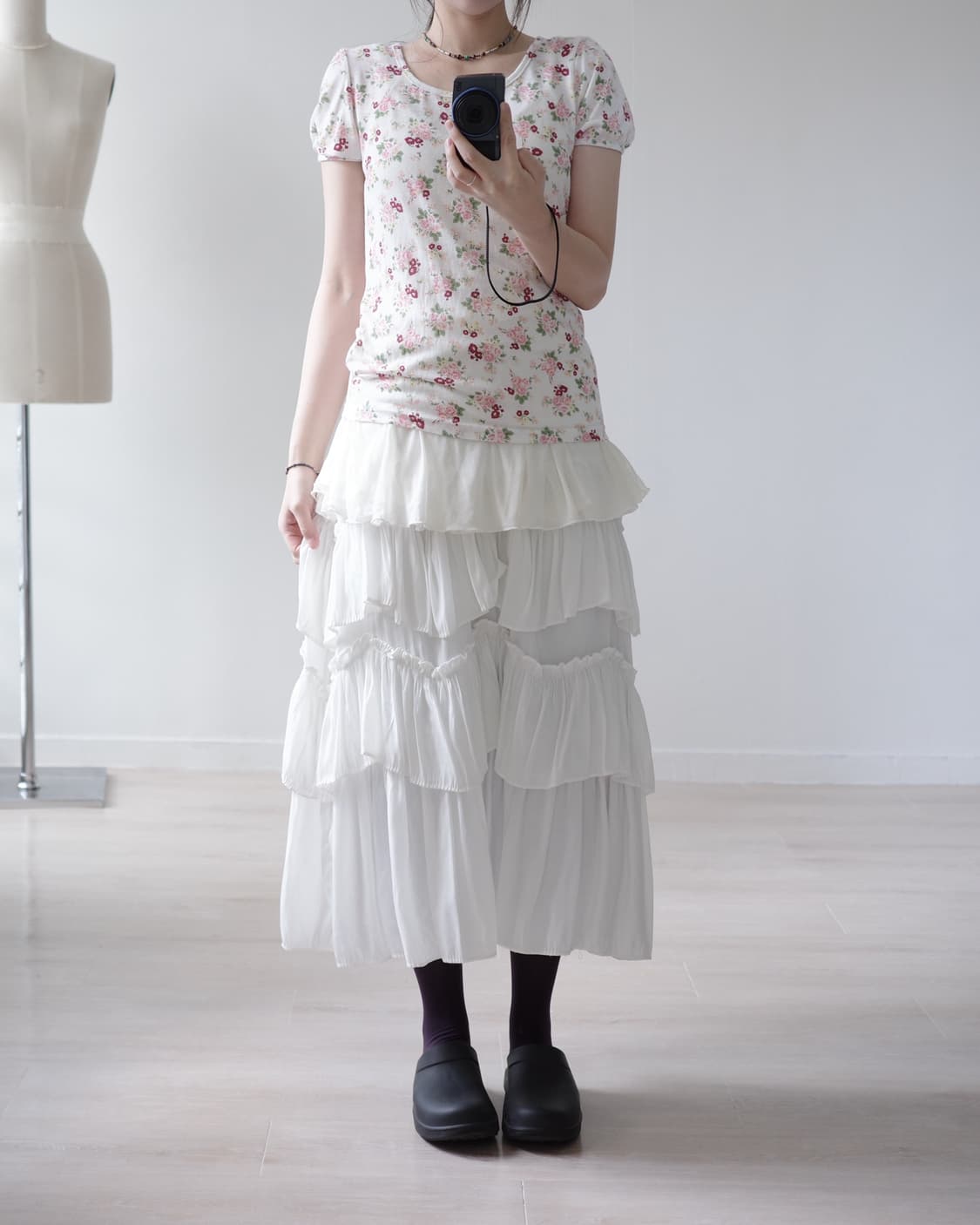  Organic floral half tee-shirts 상품이미지6