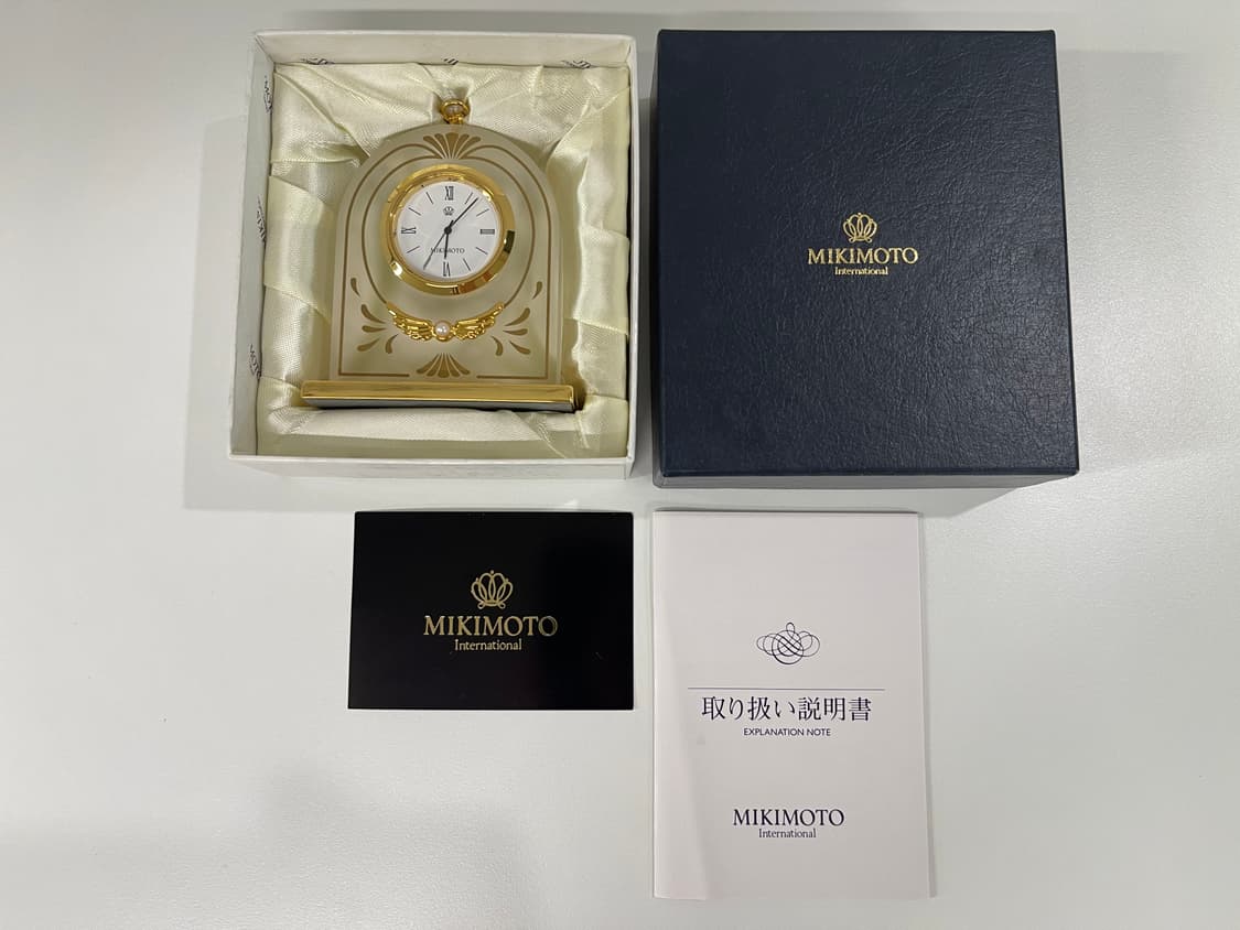 미키모토 펄 진주 아치형 탁상시계 MIKIMOTO 5번 상품이미지6