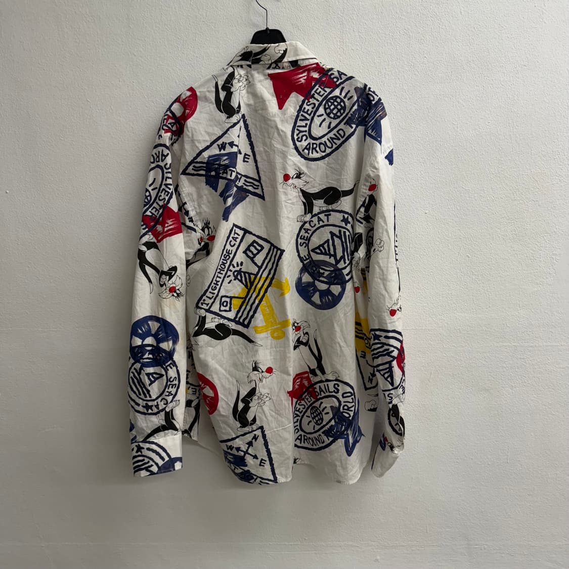 Itlay 꺄스텔바쟉 Castelbajac 실베스터 패턴 셔츠 L 상품이미지4