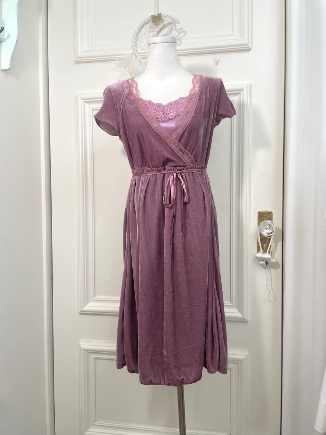 pink lavender lace wrap style bow opc 상품이미지1