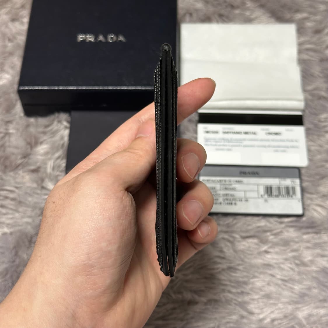 [풀구성] 프라다 사피아노 카드지갑 블랙 상품이미지4