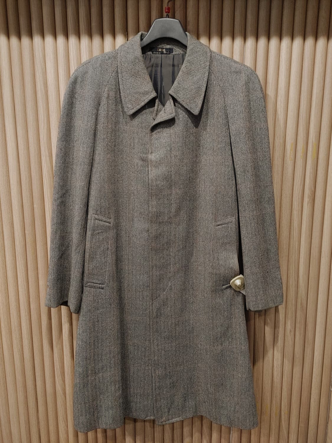 무배) 닥스 헤링본체크 울 코트 - M 상품이미지1