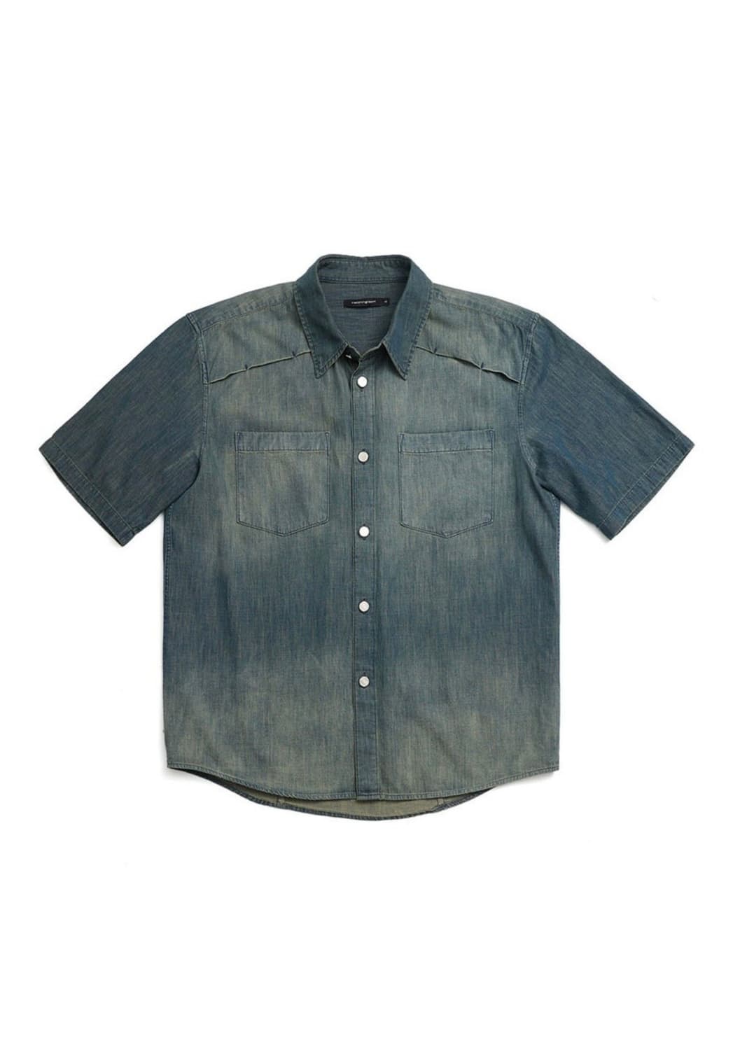 해칭룸 Vented Shirt Denim Washed Dark Blue 상품이미지1