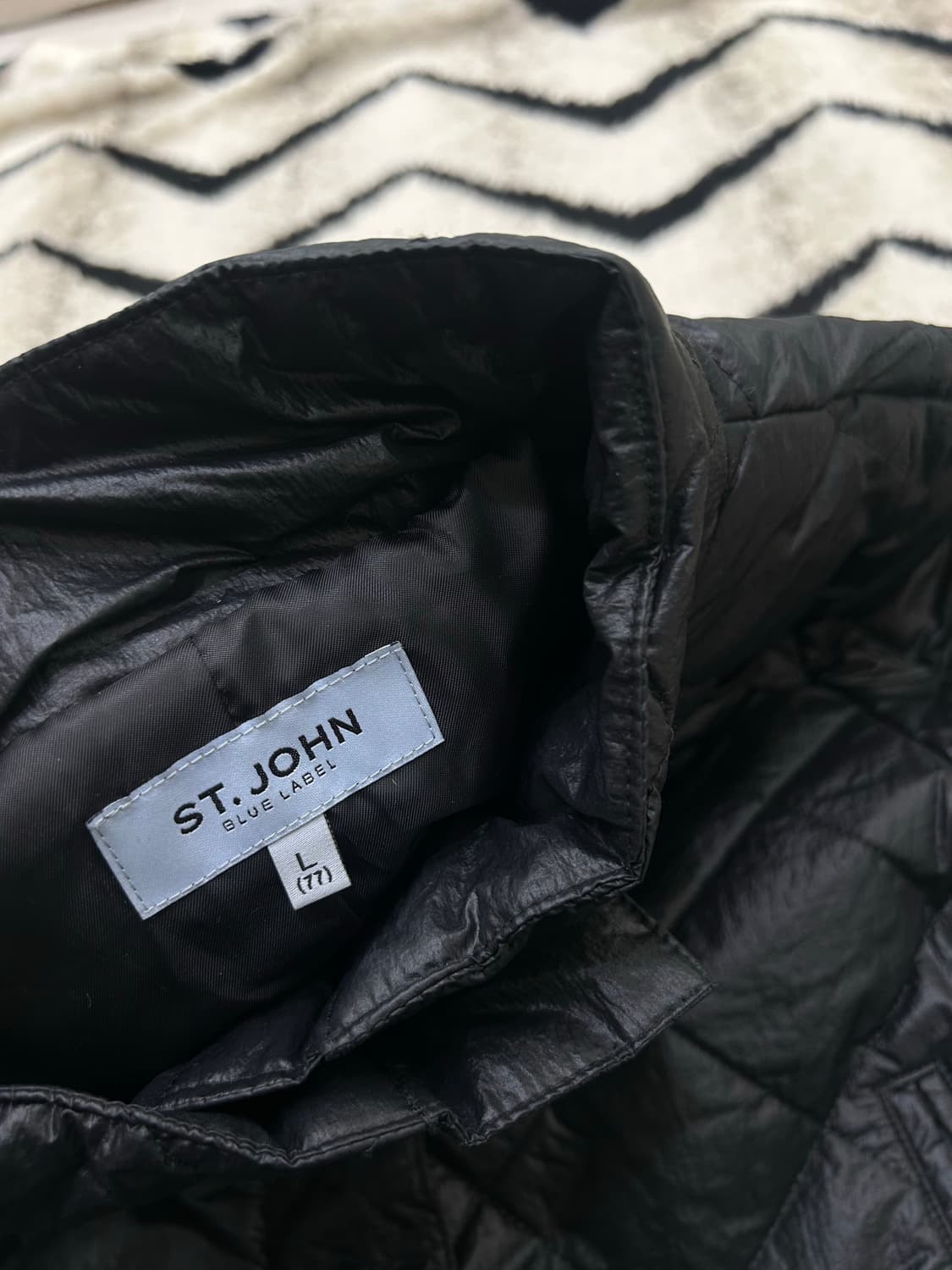 [L]센존 퀄팅 반팔 체인 자켓/블랙 상품이미지5