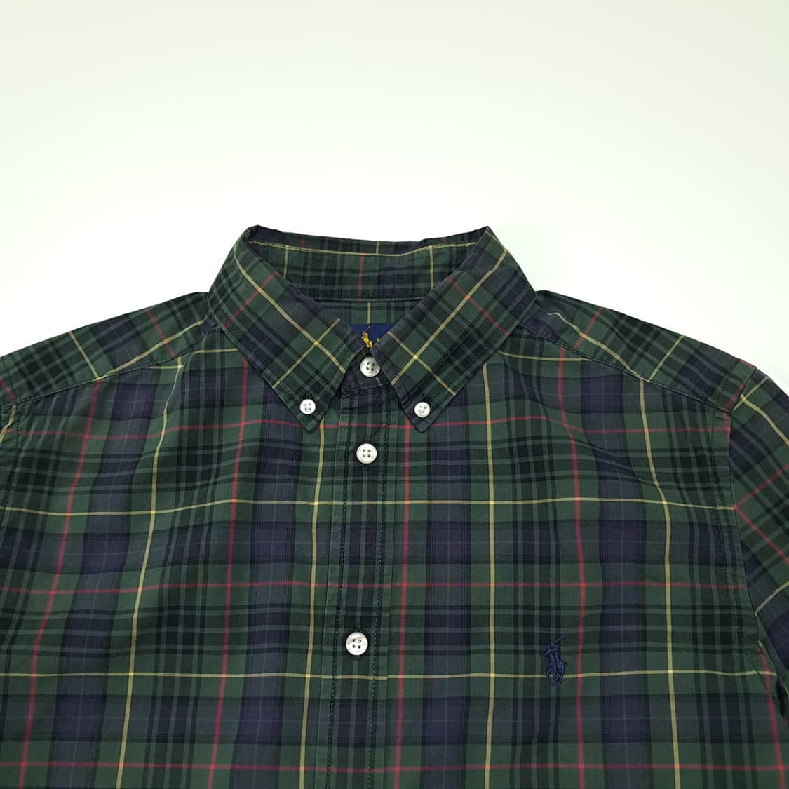 CL801 XL 폴로 90s 버튼다운 블랙워치 타탄체크 셔츠 남방 상품이미지2