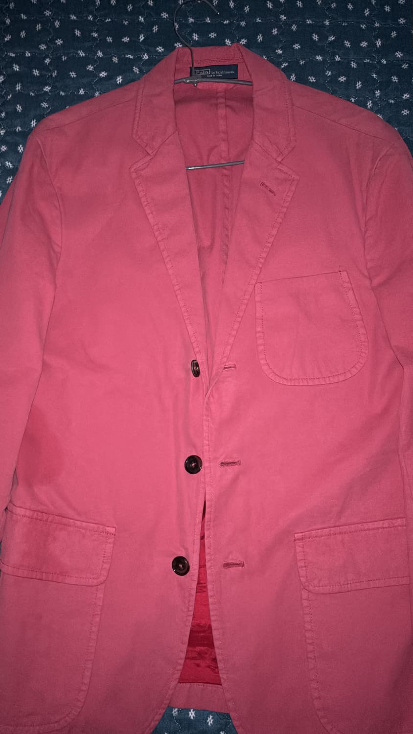 폴로 랄프로렌 핑크 콤비 코튼 스포츠 블레 이저 자켓 상품이미지1