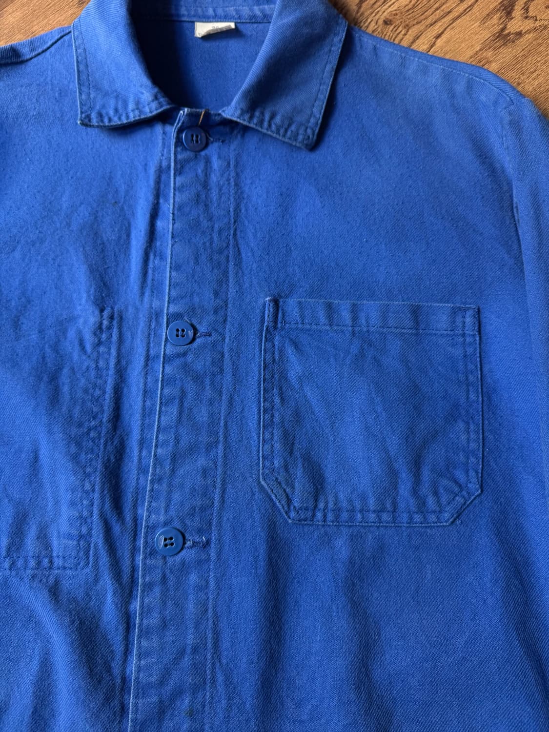 [L]90's 빈티지 잉크블루 데미지 프렌치 워크자켓 상품이미지3