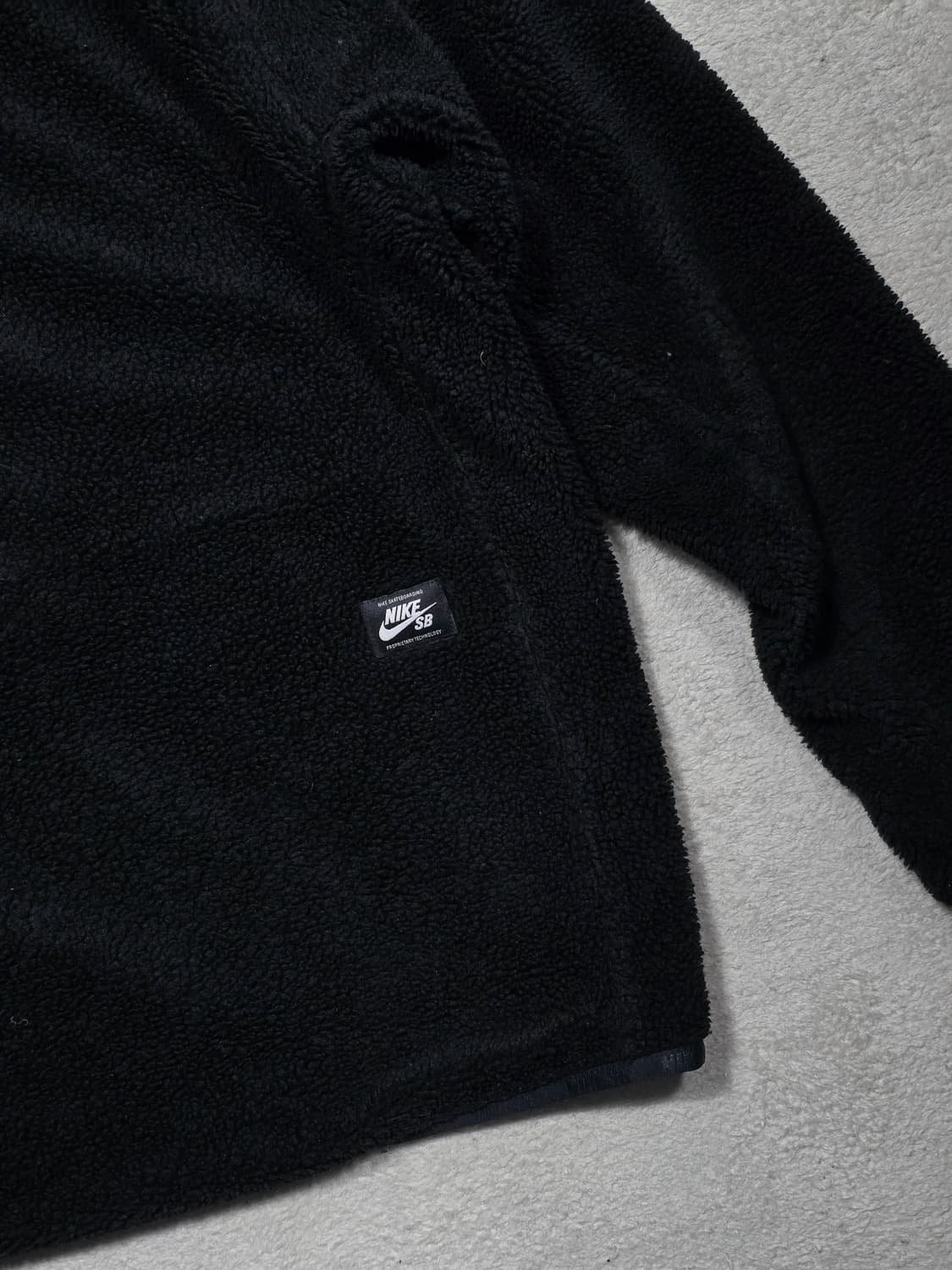 나이키 뽀글이 후리스 후드 집업 자켓 블랙 상품이미지5