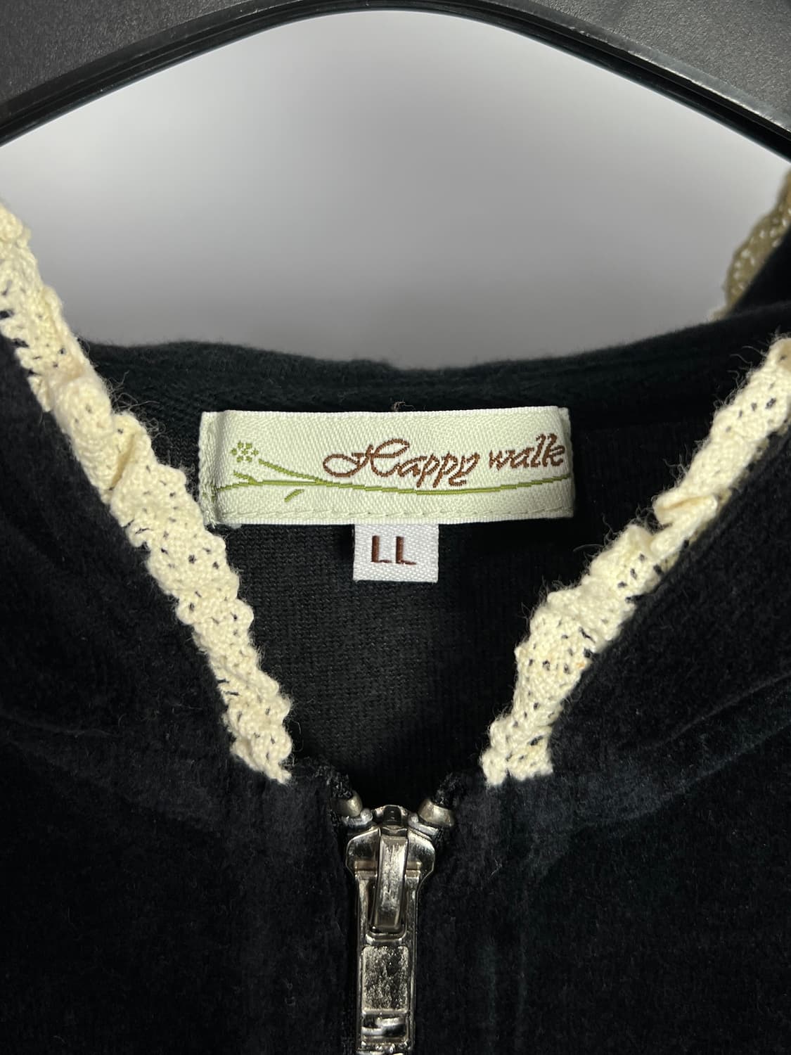 HAPPY WALK 벨벳 후드 집업  상품이미지3