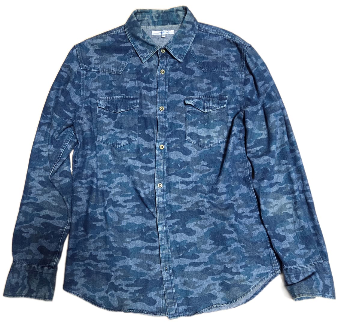 Vintage blue camo shirts 상품이미지1