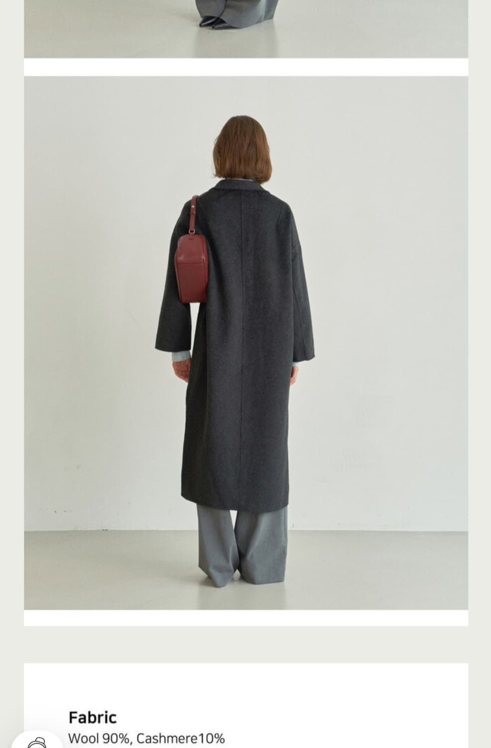 캐시미어 로브 핸드메이드 코트 차콜.56만원.택있음 상품이미지7