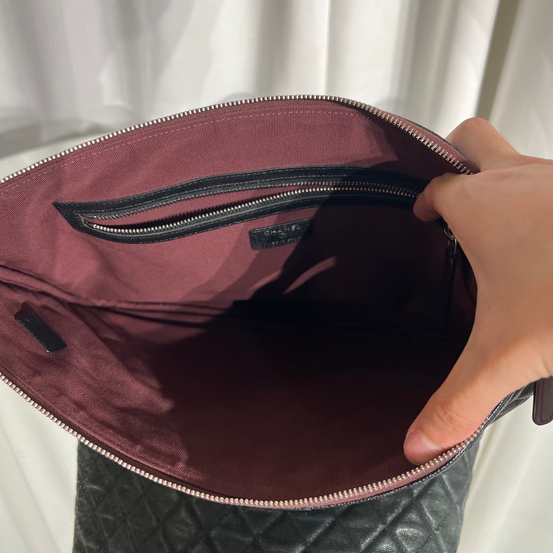 [새상품급] 샤넬 캐비어 클러치 블랙 M 상품이미지7