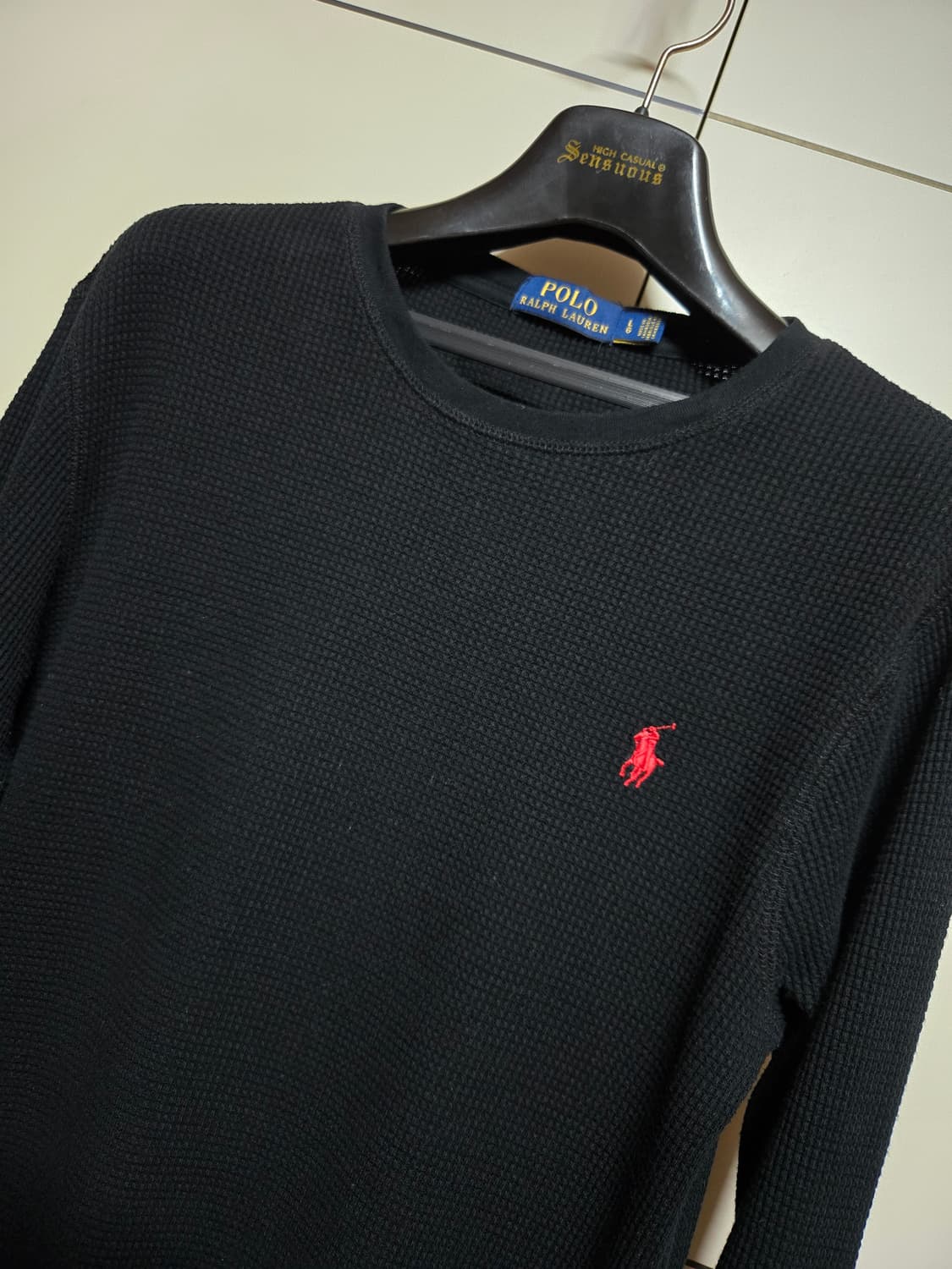 폴로 랄프로렌 여성 와플 롱슬리브 티셔츠 상품이미지1