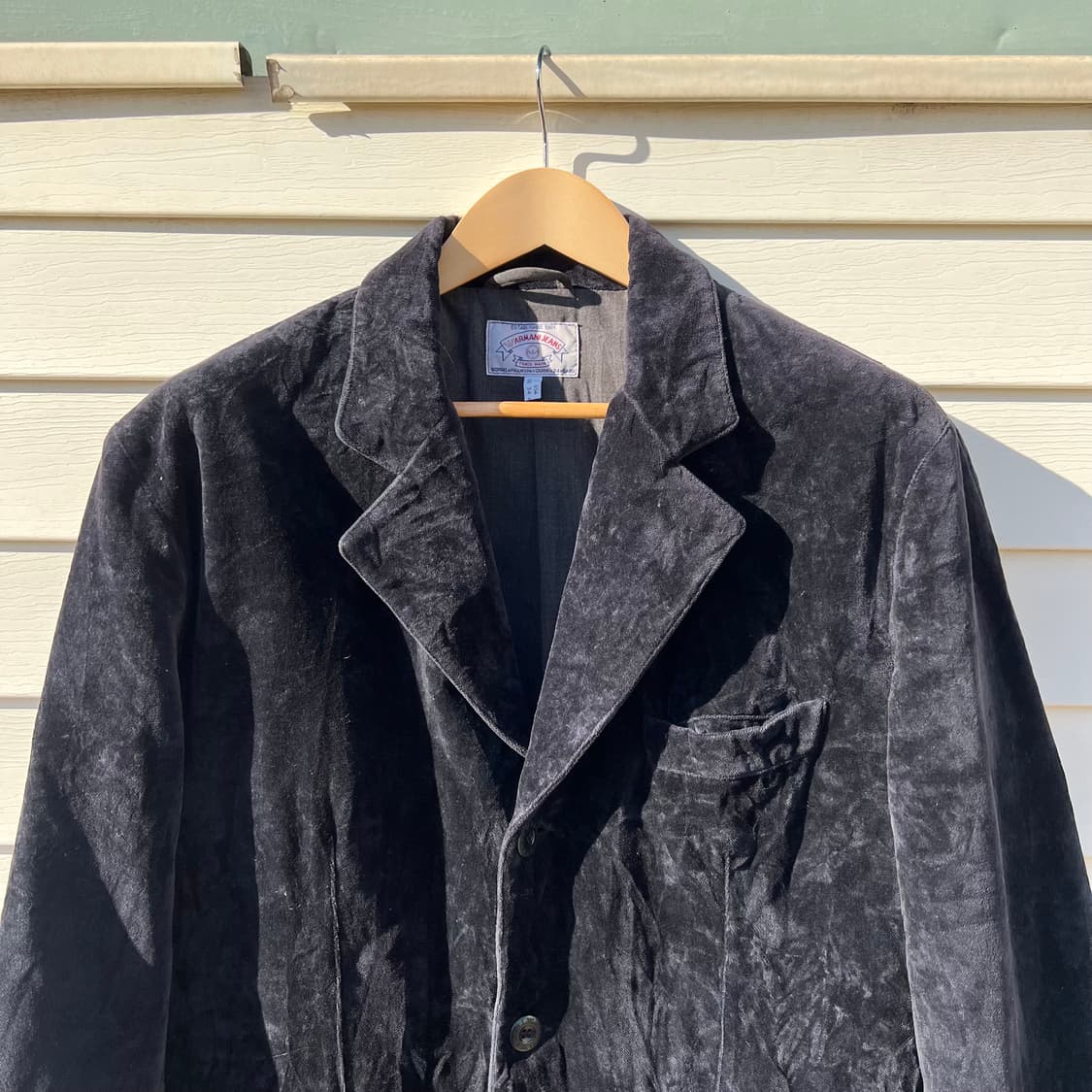 Early 90’s Armani Jeans 벨벳 3버튼 자켓 상품이미지2