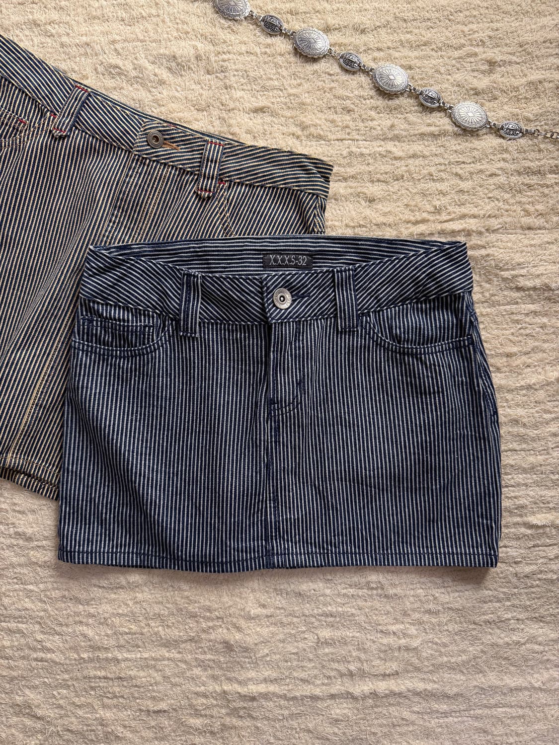 Striped Denim Mini Skirt 0021 상품이미지10
