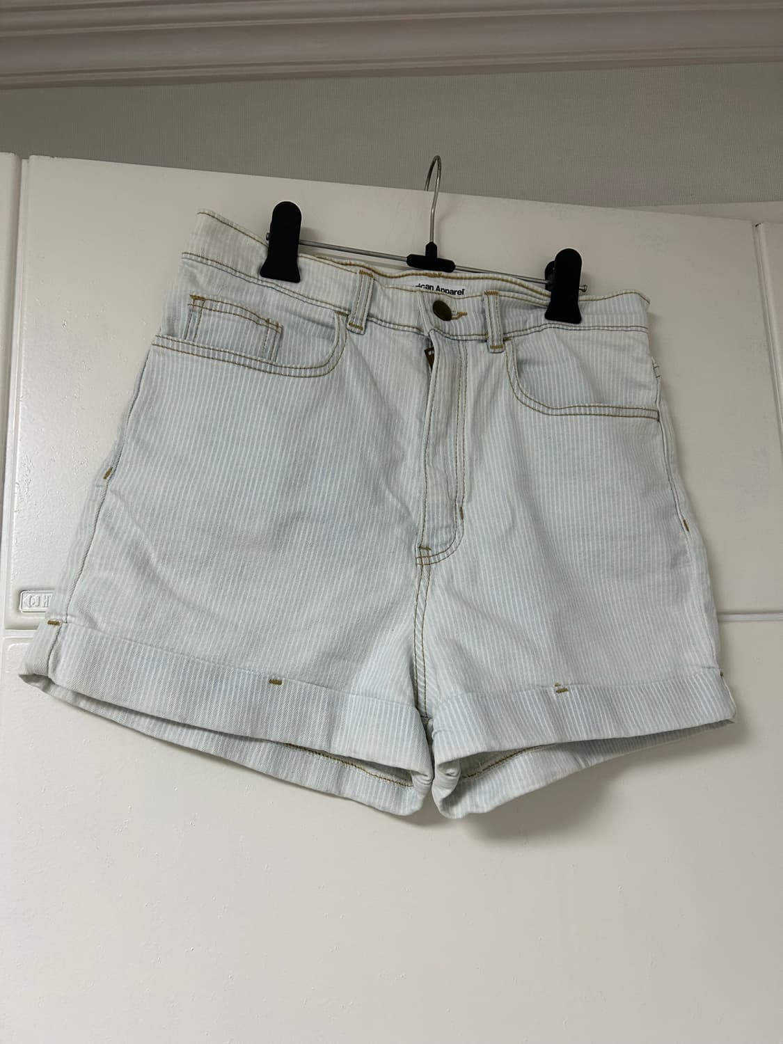 아메리칸 어패럴 스트라이프 쇼츠 반바지 상품이미지1