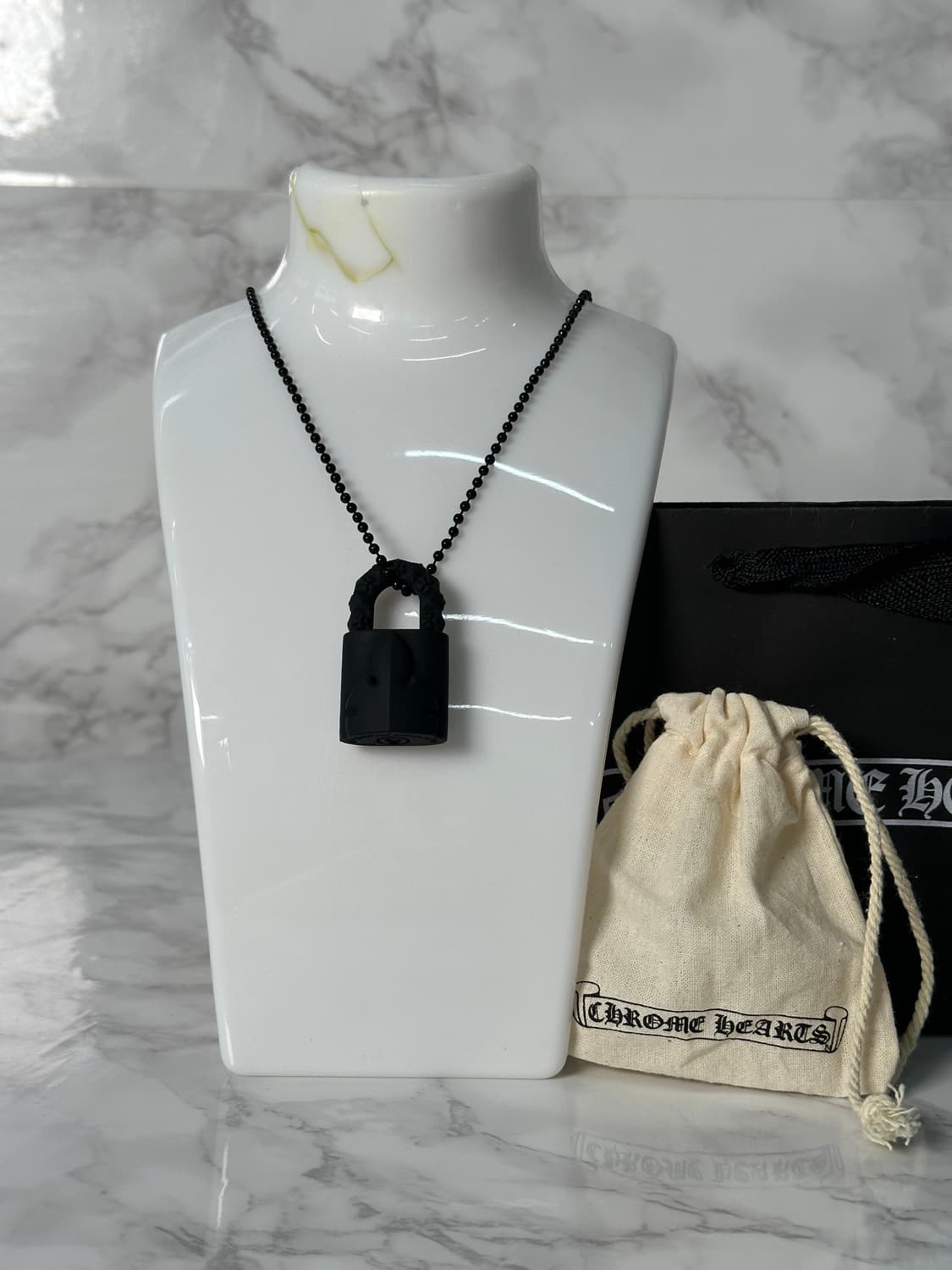 [새상품급] 크롬하츠 실리크롬 패드락 플로니 목걸이 상품이미지6