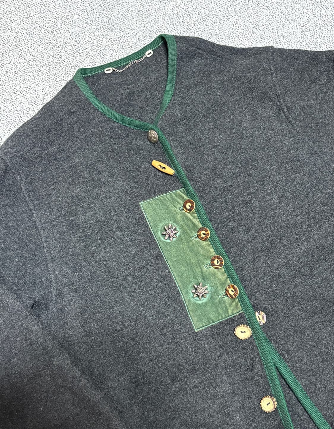 빈티지 에스닉 무드 울 카라리스 가디건 자켓 상품이미지2