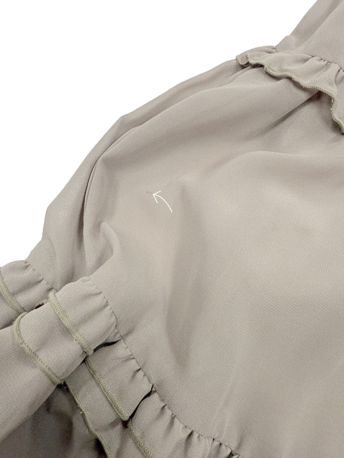 빈티지 베이지 모리 프릴 미디 스커트 상품이미지4