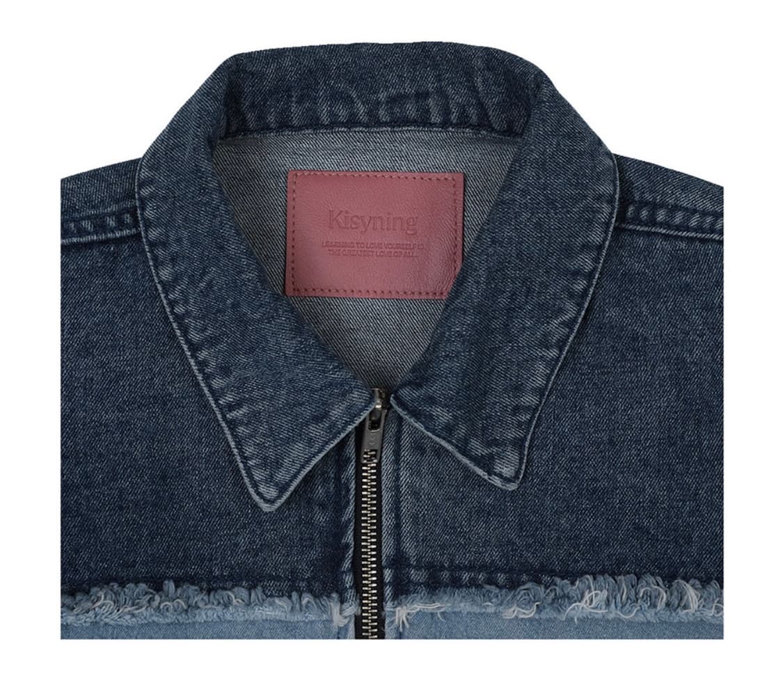 -ˋˏ 키시닝 KISY 로고 크롭 데님 자켓 M ˎˊ- 상품이미지4
