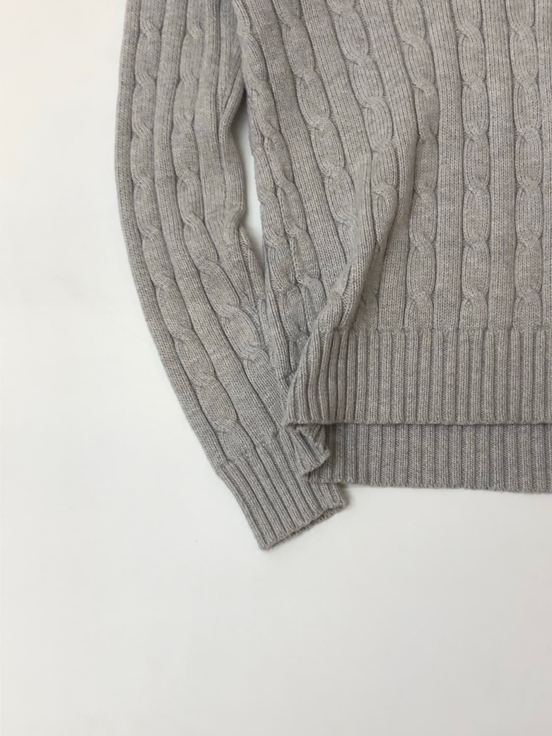 Polo 폴로 랄프로렌 그레이 케이블 V넥 니트 상품이미지3