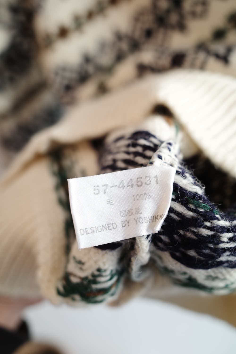 Japan brand 패턴 울 니트 상품이미지5