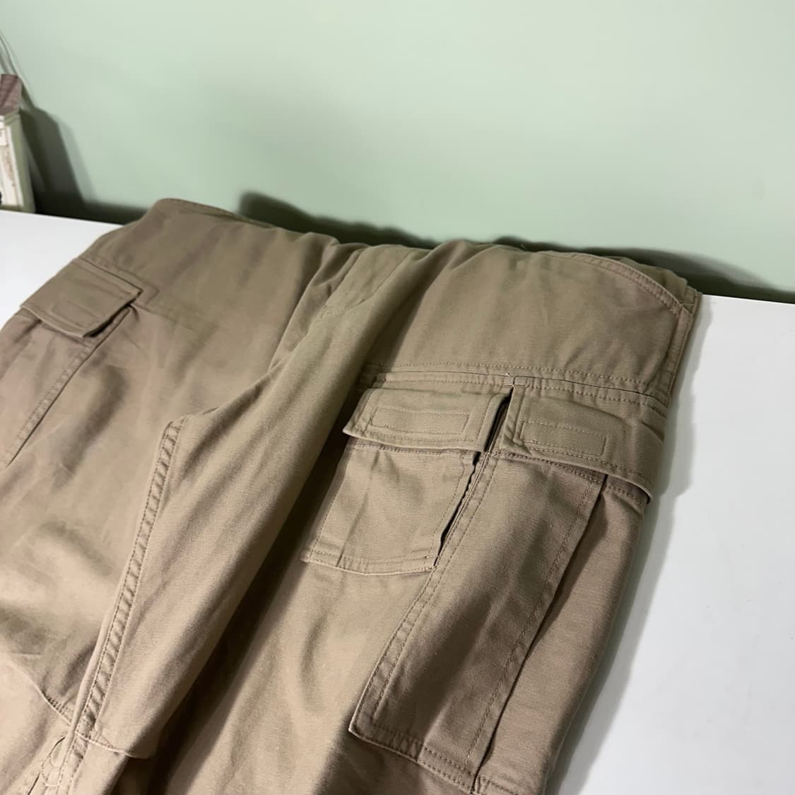 XL 에스피오나지 베이지카키 루즈핏 파라슈트 코튼 카고팬츠 상품이미지5