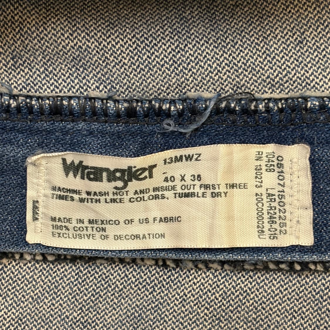 00s 미국 빈티지 랭글러 청바지 데님팬츠 상품이미지5