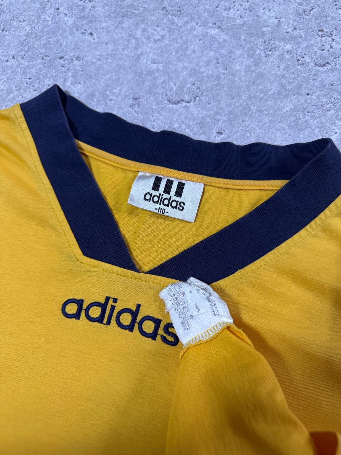 2XL 아디다스 빅로고 올드스쿨 90s 면 반팔 티 병아리 상품이미지7