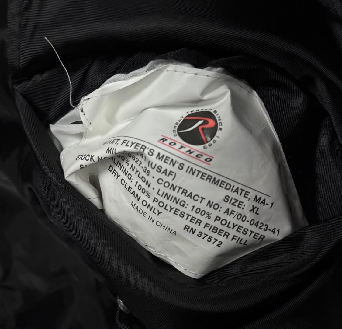 로스코 ma-1 마원 항공점퍼 블랙 상품이미지3