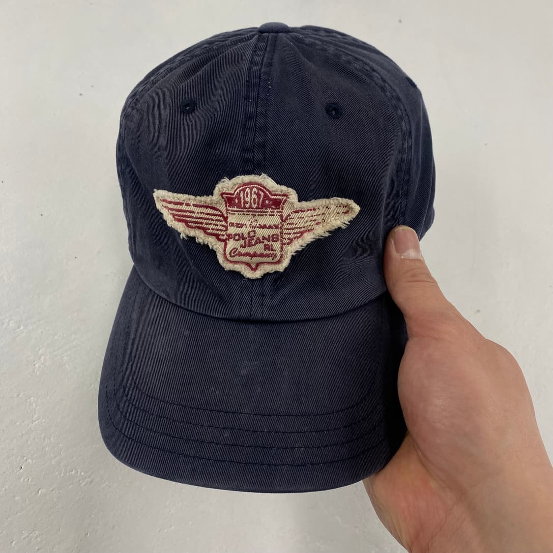 폴로 진스 윙로고 자수 네이비 볼 캡 상품이미지6