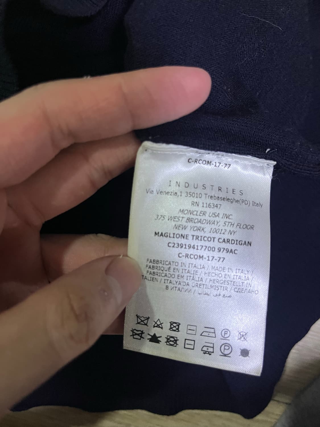 몽클레어 감마블루 가디건 금장 m 상품이미지2