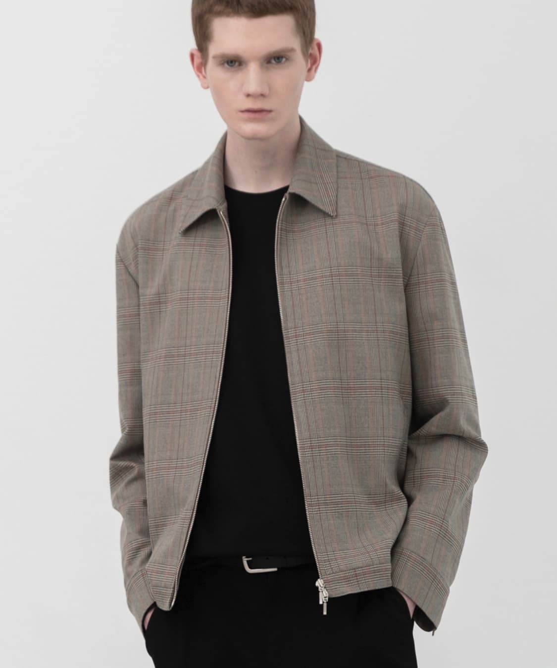 새상품 드로우핏 체크 크리드 세미오버 트러커자켓 상품이미지1