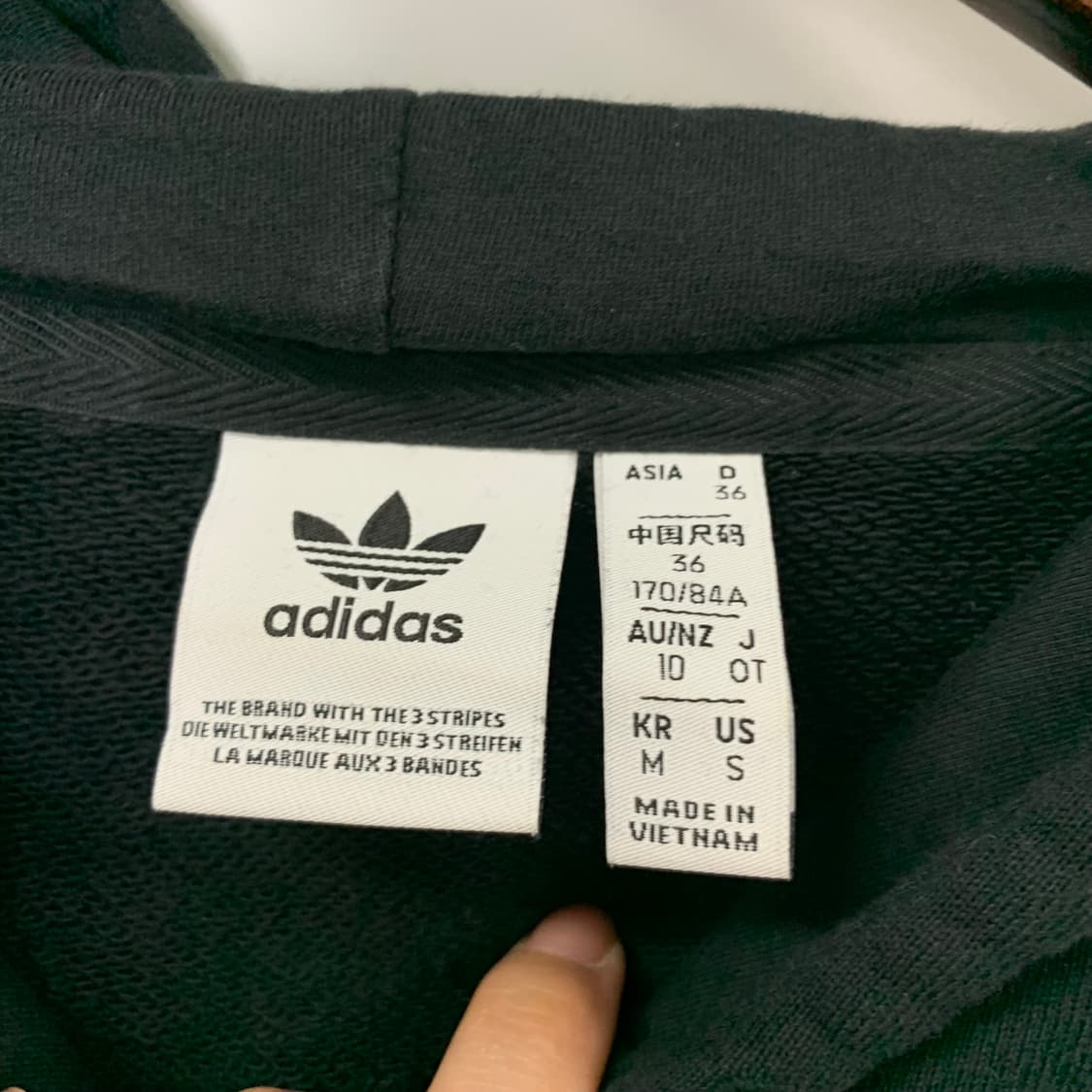 아디다스 사이드라인 블랙 후드티 상품이미지7