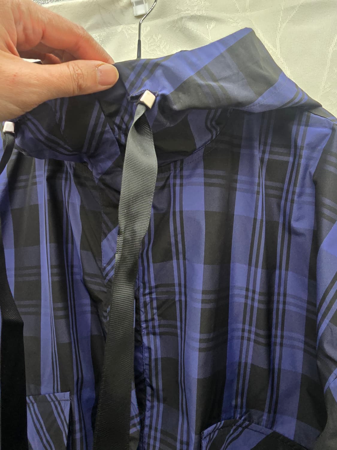 조르쥬 레쉬 체크 후드 바람막이 L 상품이미지5