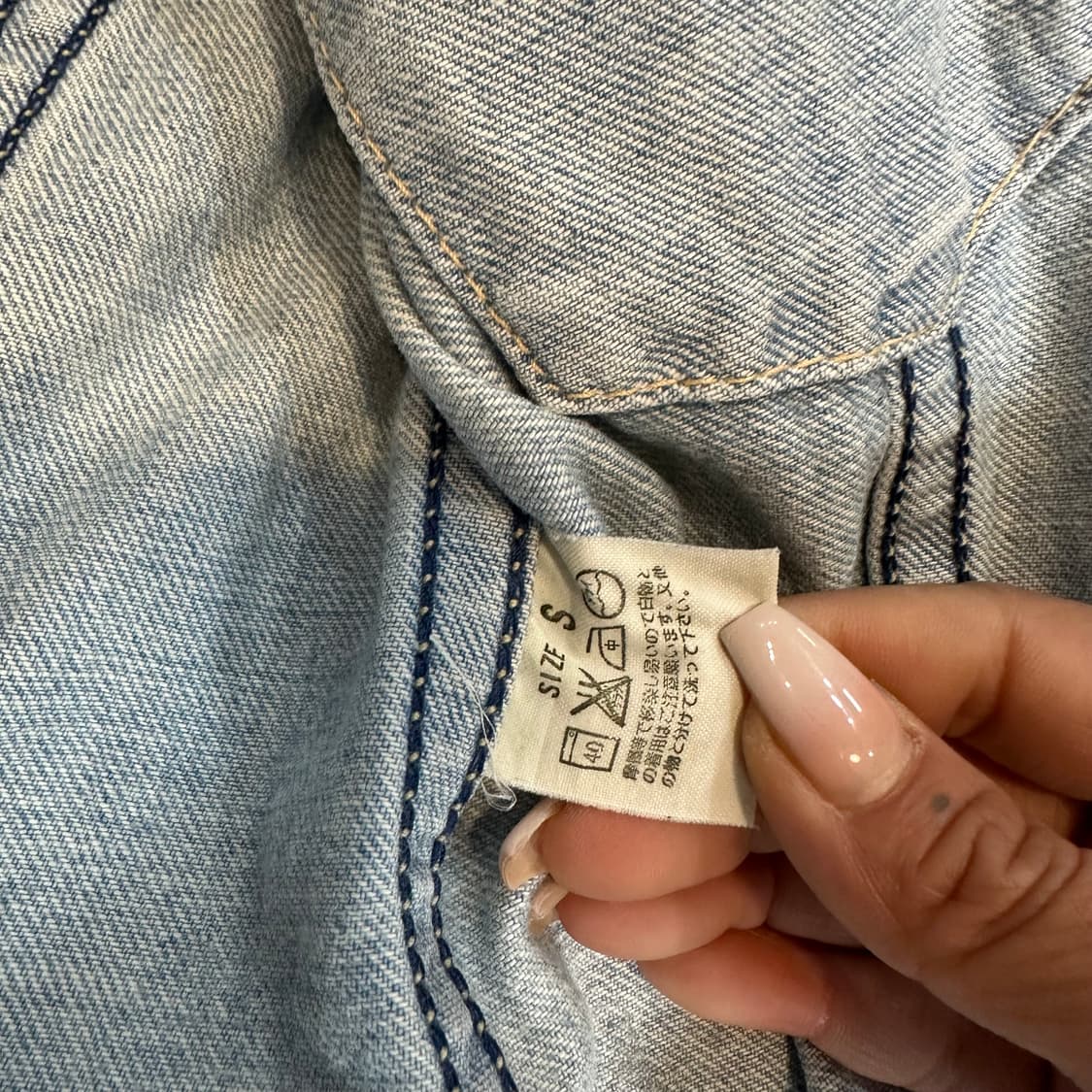 리바이스 워시 데님 크롭 트러커 자켓S 상품이미지4