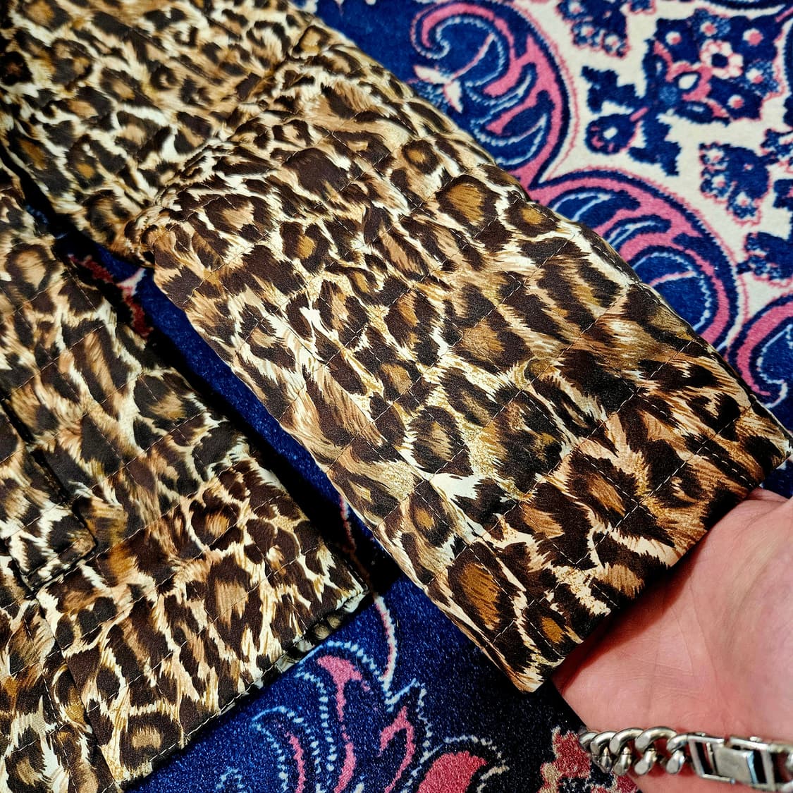 Viaggio Blu in Japan 레오파드 패딩 버튼 셔츠 자켓 2 상품이미지4