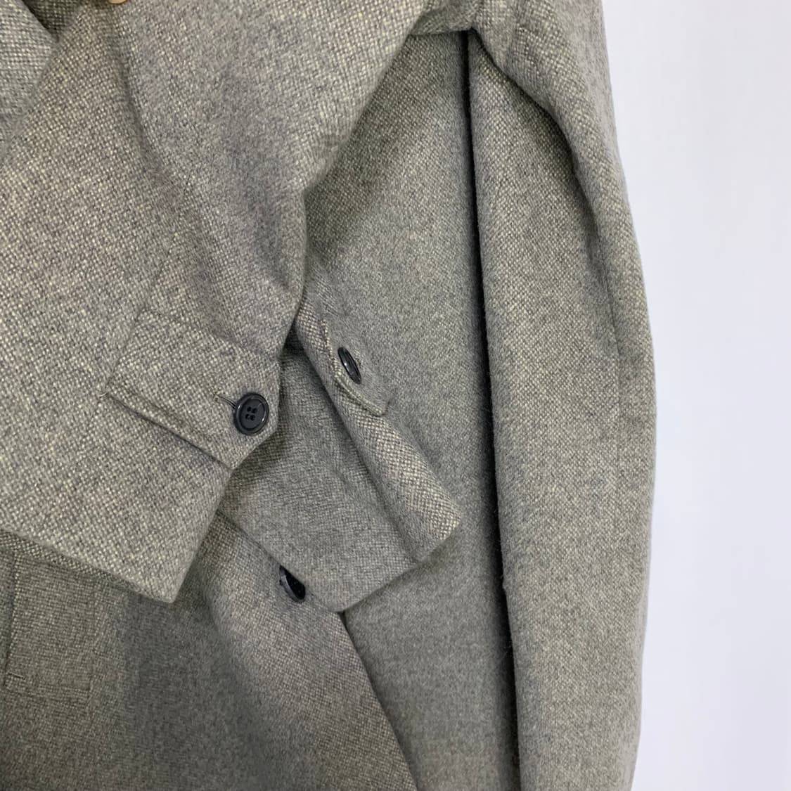 빈티지 캐시미어 100% 킨록 앤더슨 하프코트 베이지 그레이 s 상품이미지6