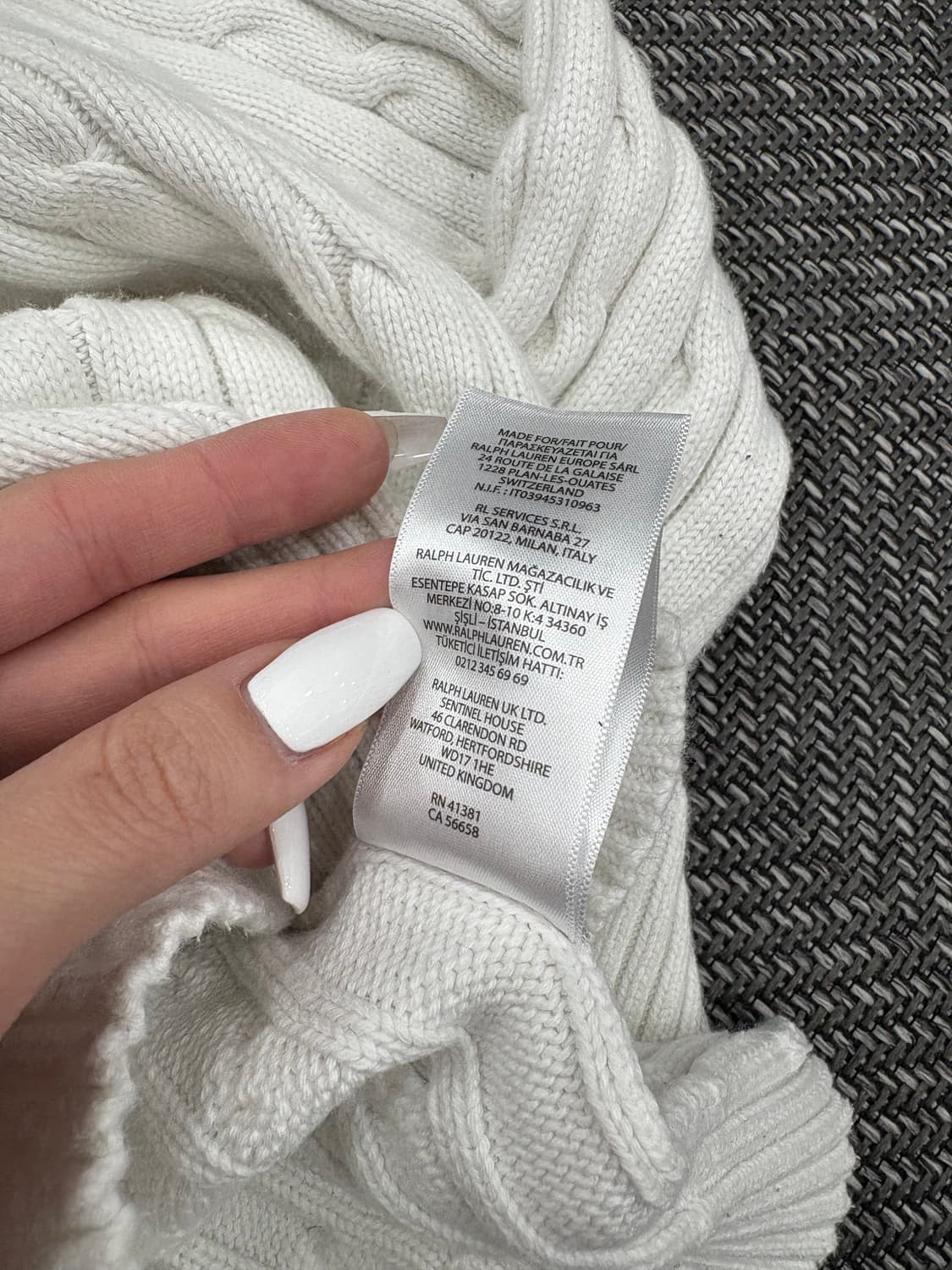 폴로 니트 화이트 상품이미지5