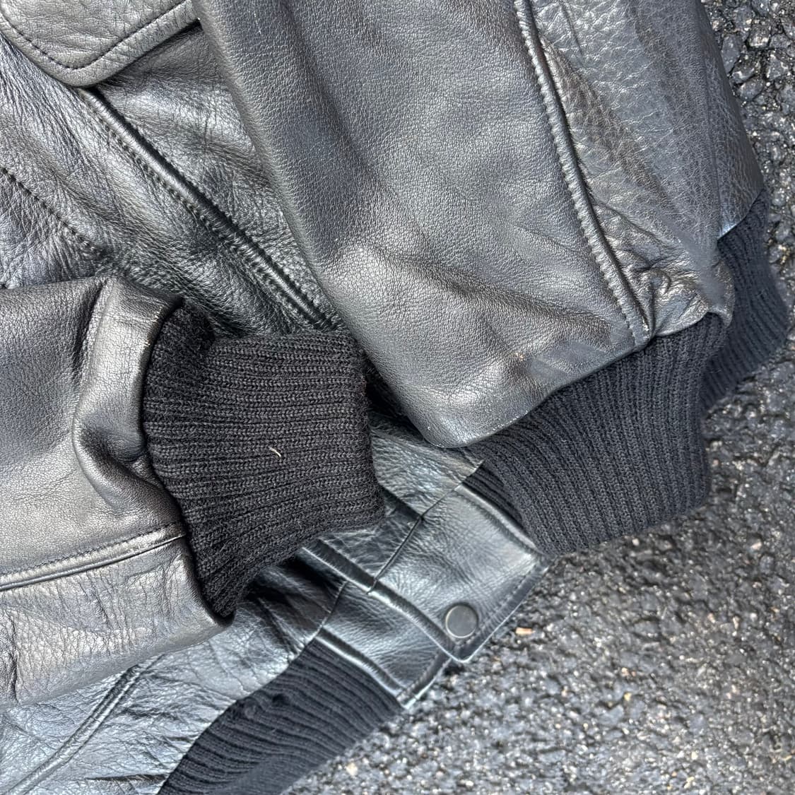 90년대 일본 a-2 가죽 자켓 상품이미지6