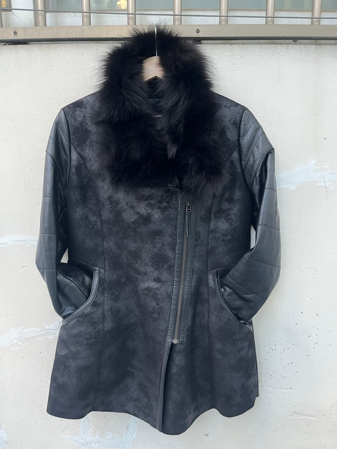 레더 퍼 무스탕 코트 상품이미지1