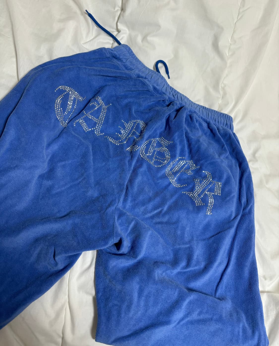 탠저 타월조거팬츠 블루 상품이미지3