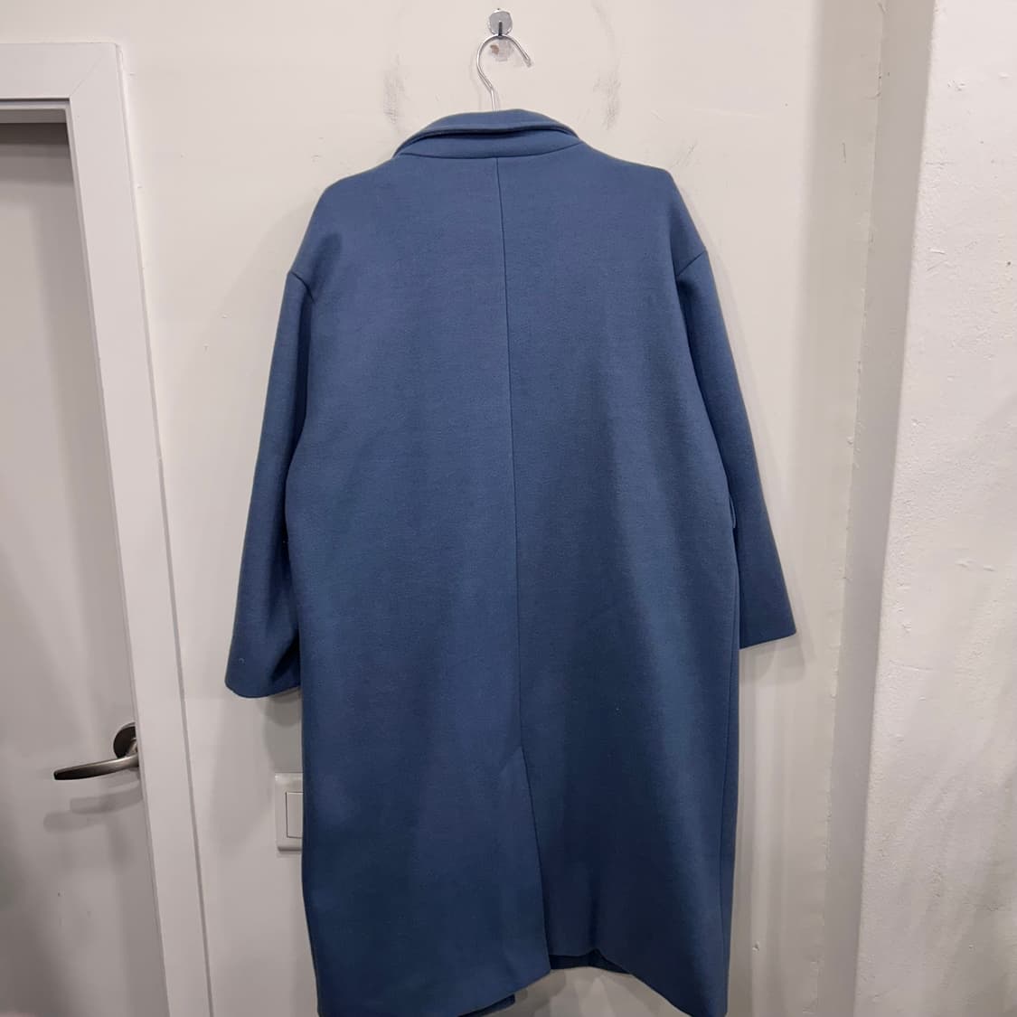 츄 블랙 울 더블버튼 스탠다드 롱코트 상품이미지5