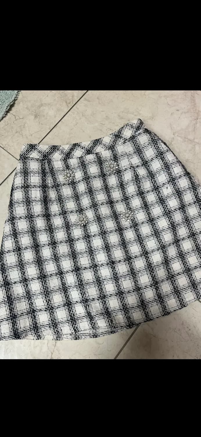 에블린 evelyn 트위드 체크 미니 스커트 grl 그레일 ingni 상품이미지2