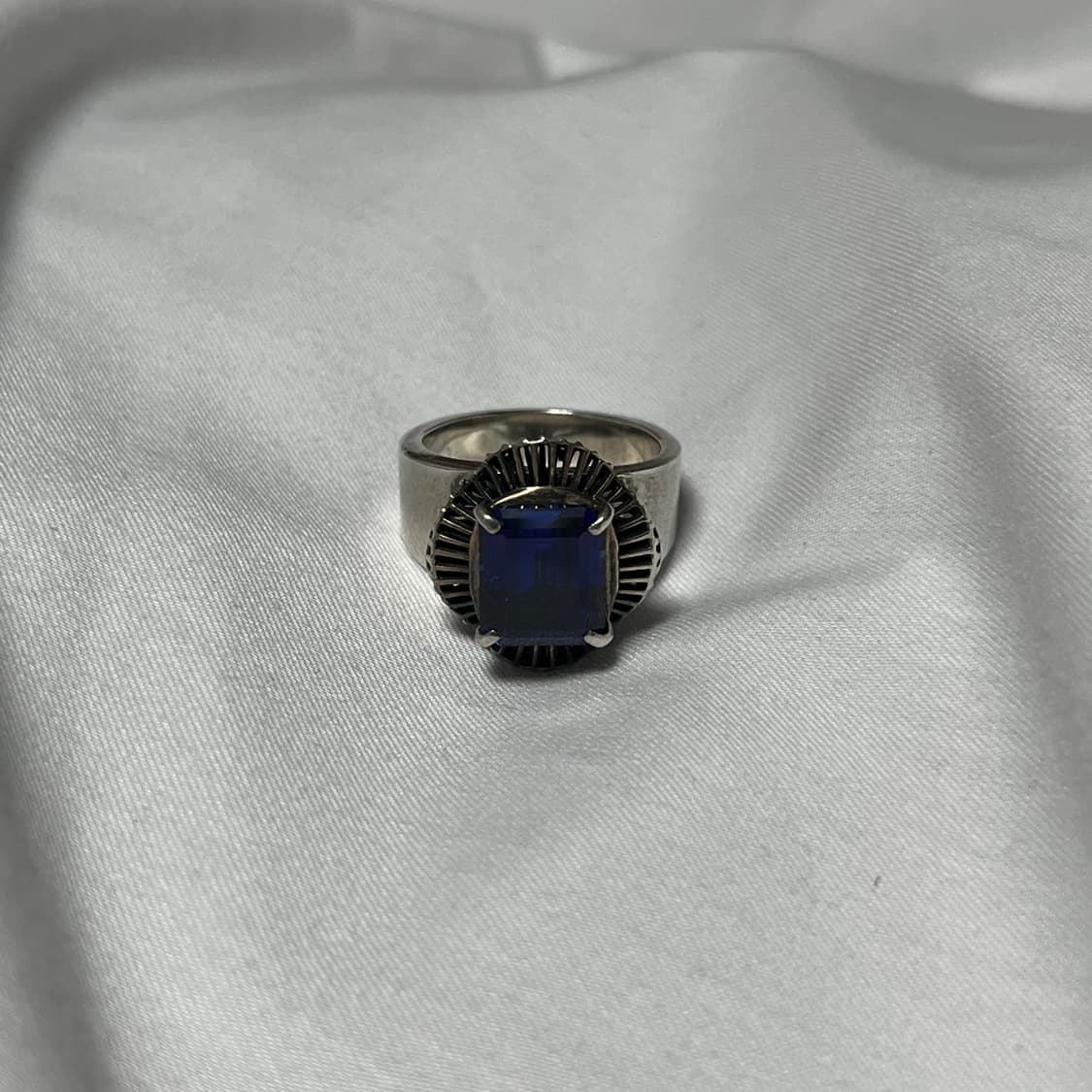 넘버나인x잼홈메이드 925 실버 블루스톤 링 상품이미지2