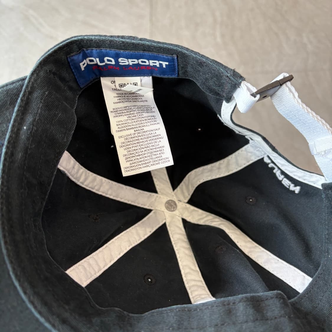 폴로 정품 스포츠 트윌 블랙 캡 상품이미지4